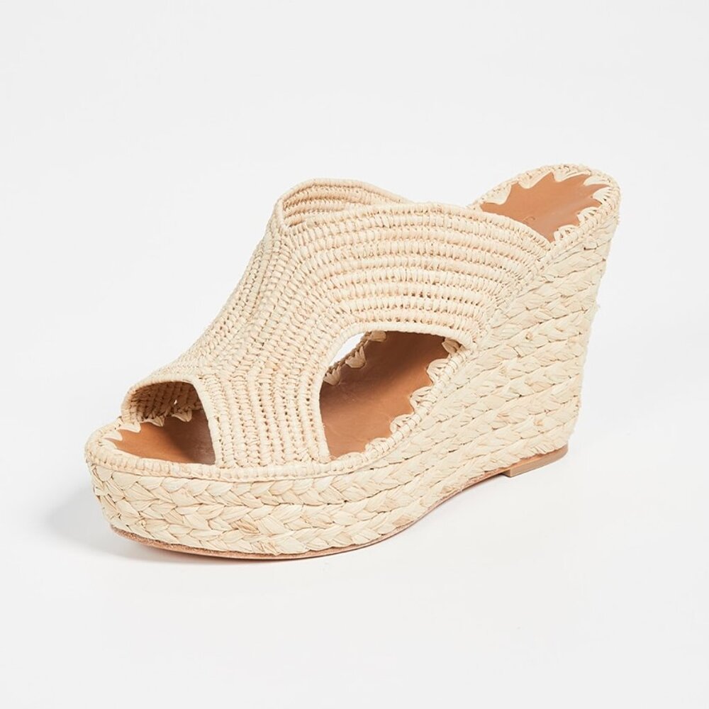 Carrie Forbes – Lina Wedge Mules, Natural, 36